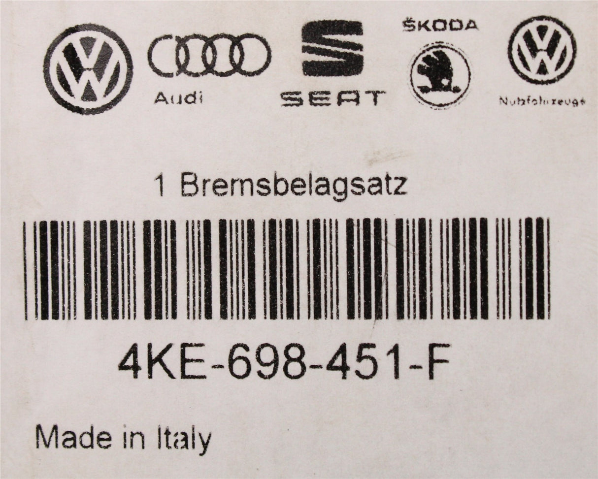 Audi e-tron 2019-on Q4 e-tron 350x28mm brake pads set (rear) 4KE698451F