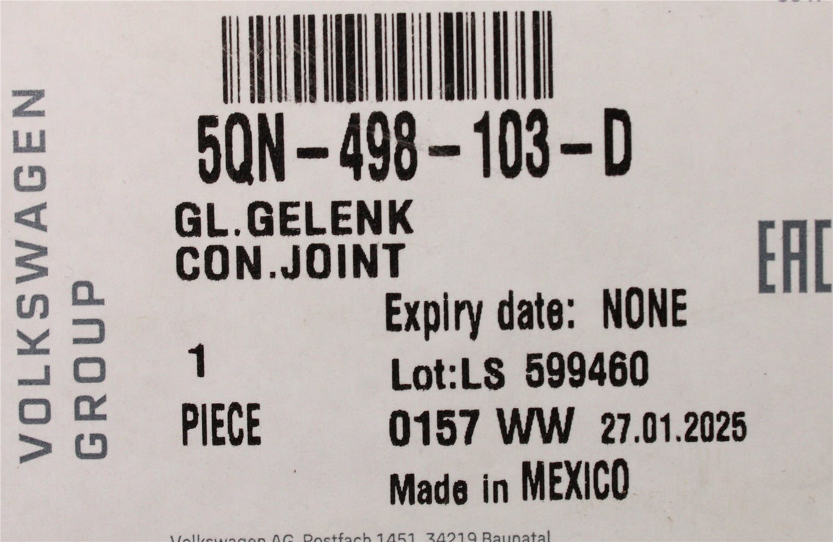 VW Tiguan SEAT Ateca CUPRA Formentor front CV joint (inner) 5QN498103D