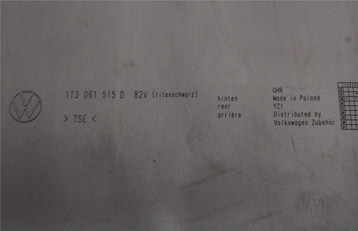 VW ID.Buzz 2023-on 3rd row rubber floor mat (7 seater) 1T3061515D 82V