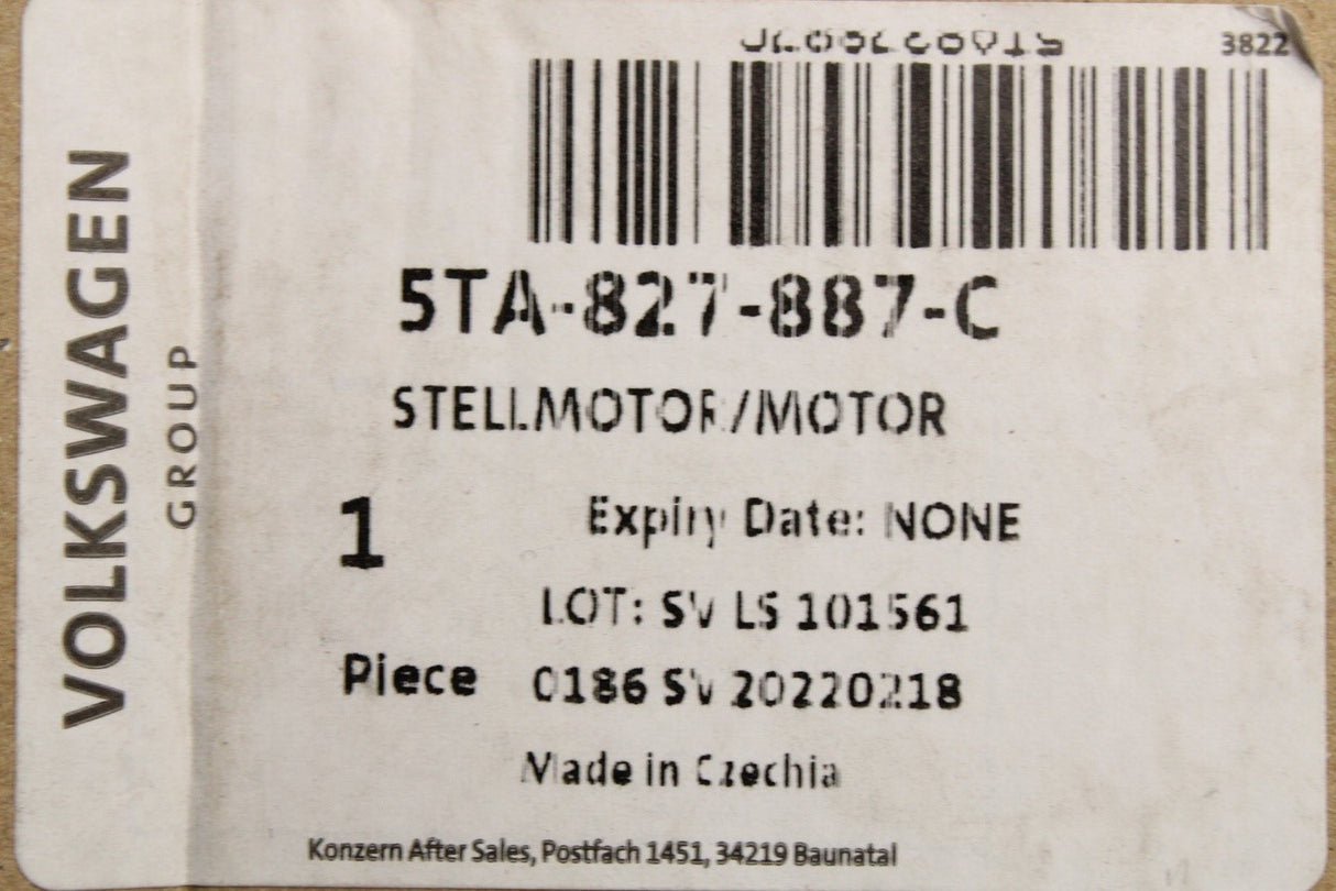 Audi Q2 Q3 RSQ3 2017-on boot lid servo motor 5TA827887C