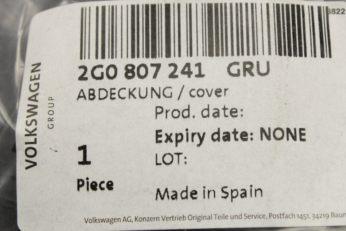 VW Polo AW 2018-on towing eye cover (front right) 2G0807241 GRU