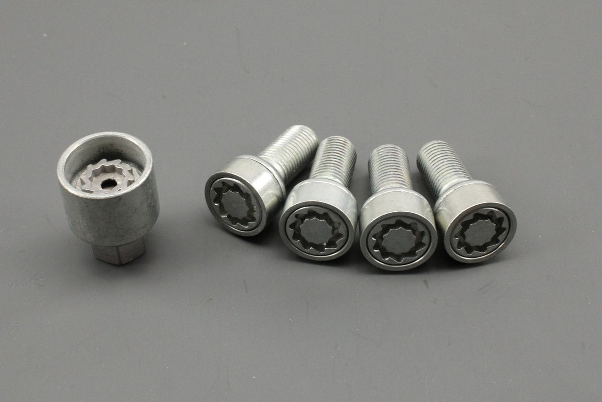VW Caddy Golf Passat T-Roc Polo Tiguan locking wheel nut set WHT001814, view 1