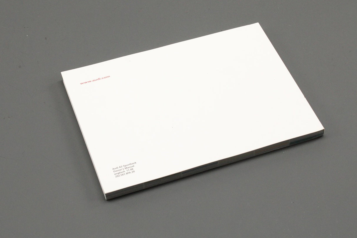 Audi A3 8P 2009-13 owners manual booklet 2925618PA20