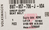 Audi A5 S5 Cabriolet 2017-on front seat belt (right) 8W7857706J V04