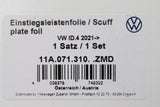 VW ID.4 ID.5 door sill protector foil kit (silver/black) 11A071310 ZMD