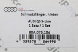 Audi Q5 S-line 2017-2021 accessory mud flaps (rear) 80A075106