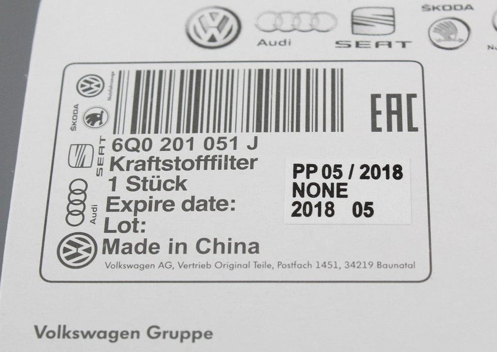 VW Audi Skoda SEAT various 4 bar petrol fuel filter 6Q0201051J