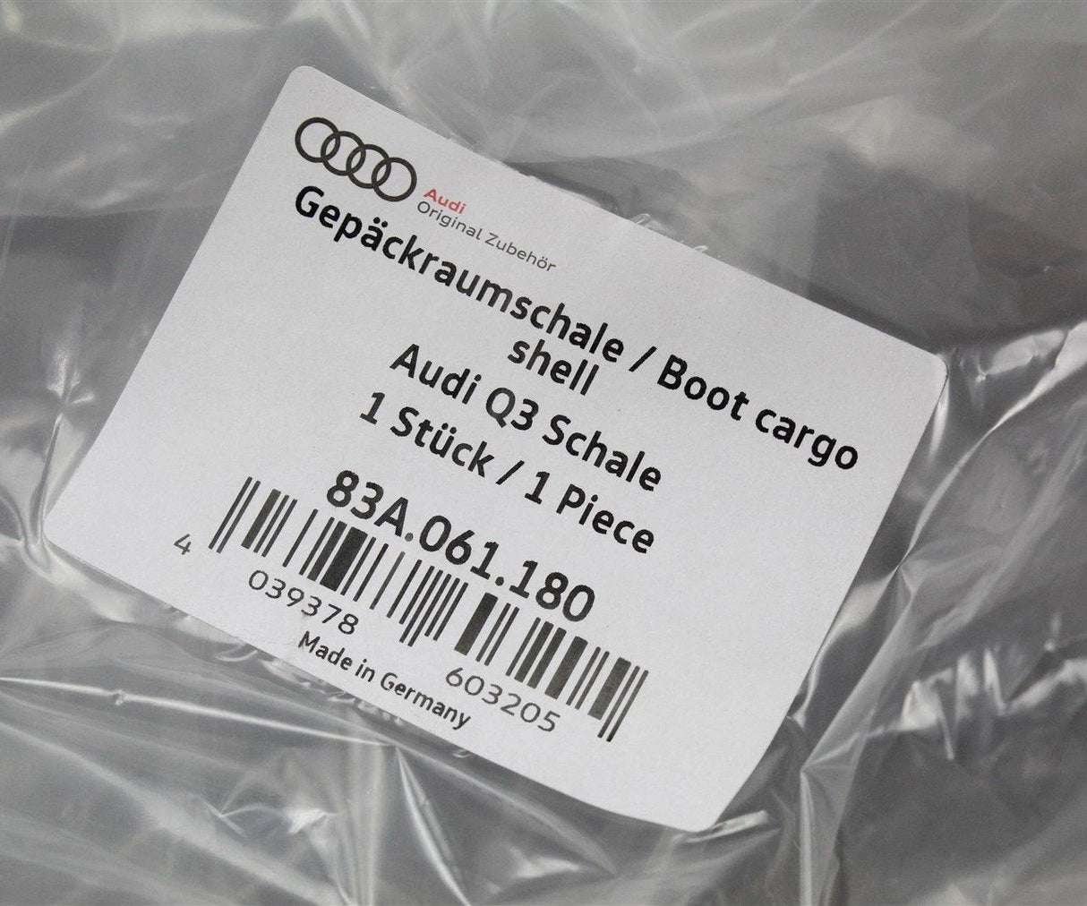 Audi Q3 2019-2026 luggage compartment boot liner 83A061180