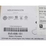 VW Golf MK7 Passat Audi A3 TT front brake pads set 288x25mm 8V0698151