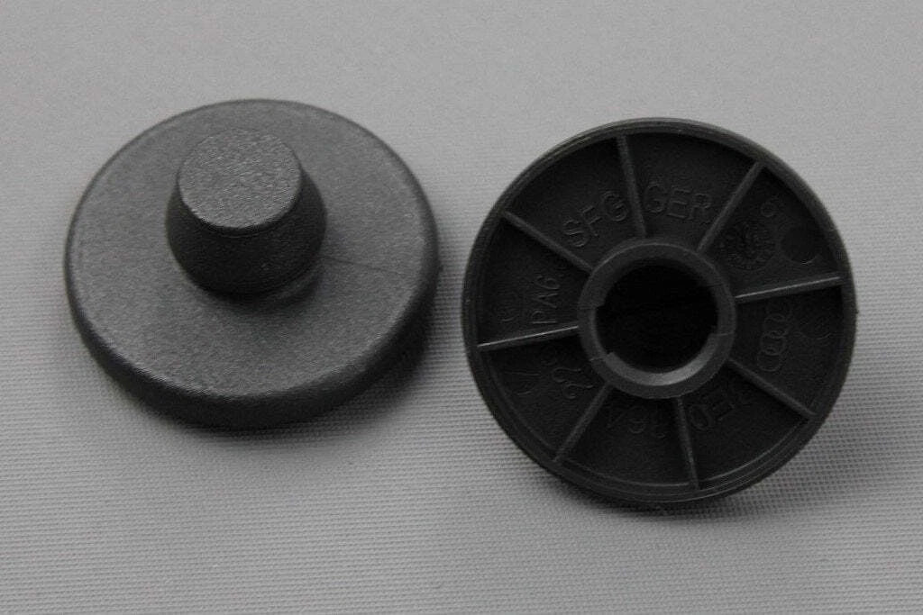 VW Audi Skoda SEAT carpet floor mat securing pin caps (x2) 8E0864229 4PK