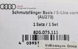 Audi A1 S-line 2019-on accessory mud flaps (front & rear) 82G075106/111