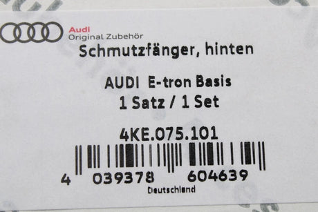 Audi e-Tron 2019-on accessory mud flap set (rear) 4KE075101