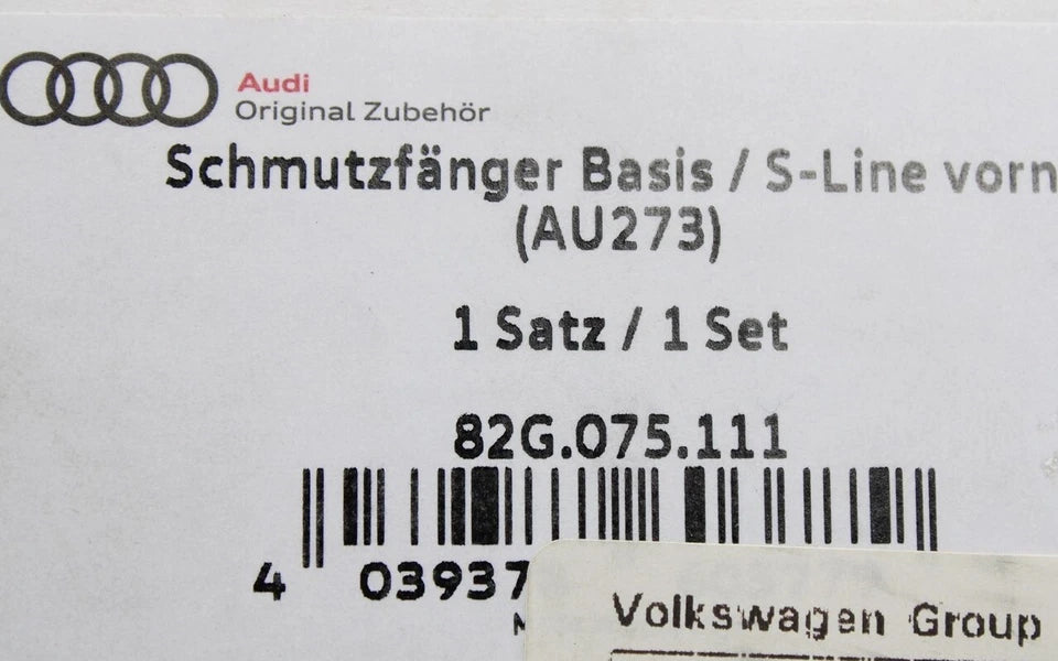 Audi A1 Sportback 2019-on accessory mud flaps (front) 82G075111