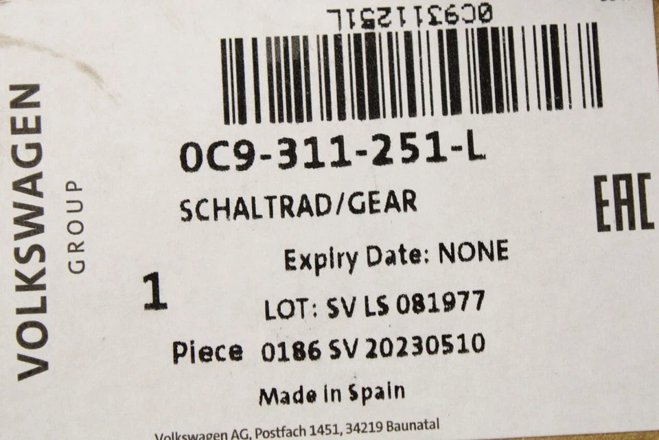 Cupra Formentor 2021-on change gear (1st) 0C9311251L