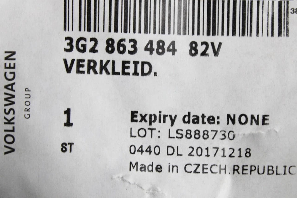 VW Passat B8 2015-2024 RHD a-pillar trim (lower right) 3G2863484 82V