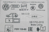Audi A3 17-20 Q3 19-26 TT brake pads for 300mm discs (rear) 3Q0698451F