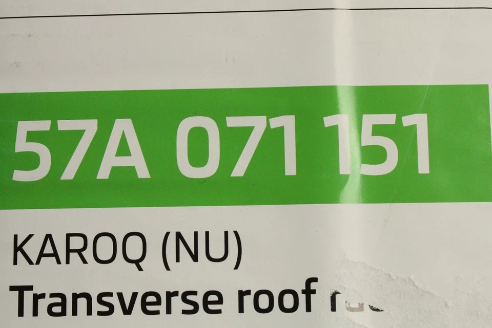 Skoda Karoq 2018-on accessory roof bars set 57A071151