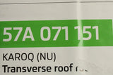 Skoda Karoq 2018-on accessory roof bars set 57A071151