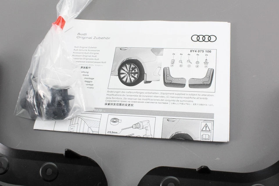 Audi A3 S-Line Sportback 20-on mud flaps set (front & rear) 8Y4075111/106