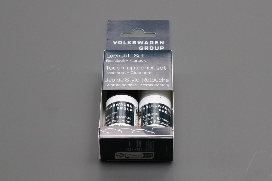 VW Blue silk metallic touch up paint and clear coat LST0M2D5L