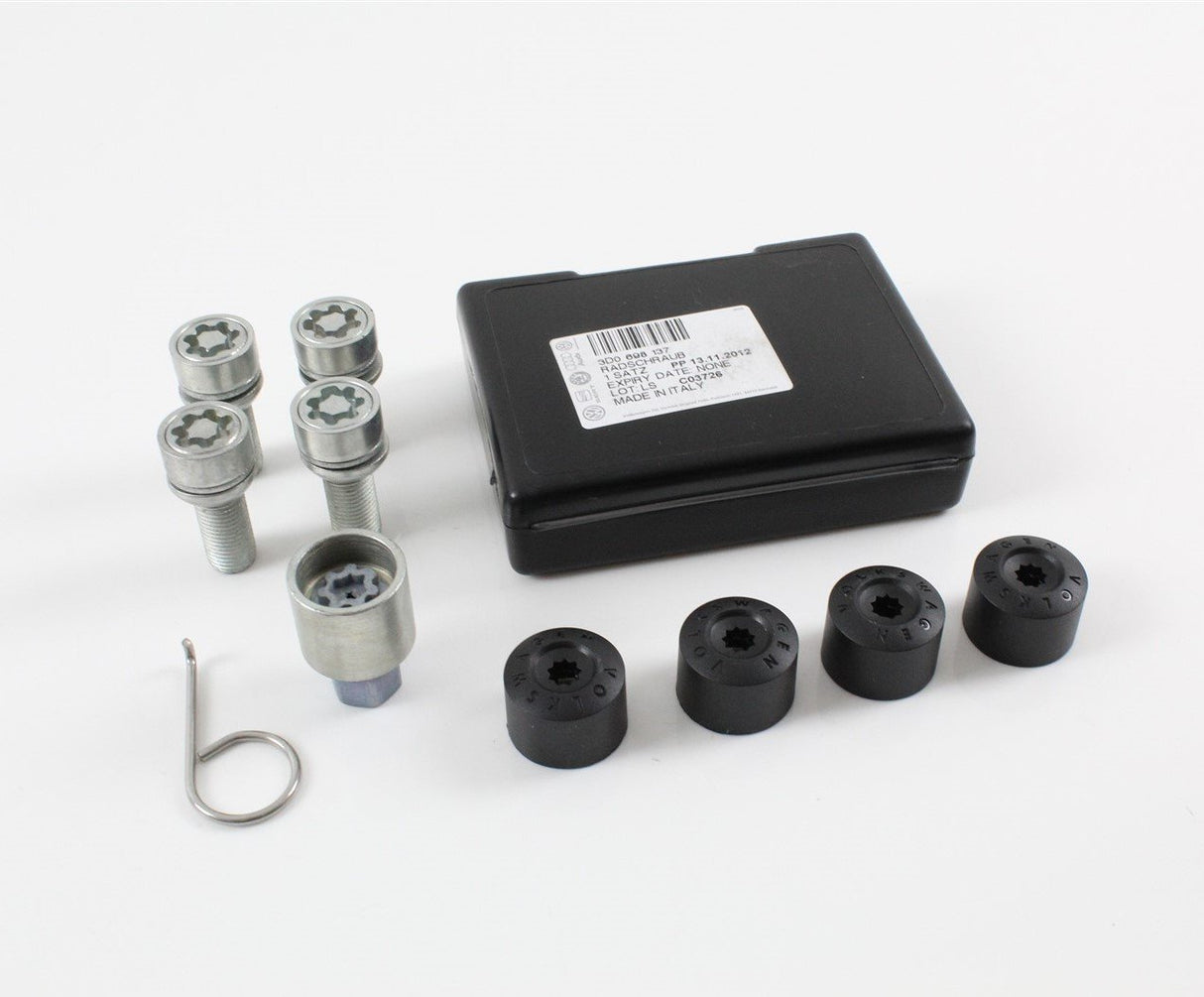 VW Phaeton 2002-2016 locking wheel nut kit "P" M14x1.5x35 3D0698137