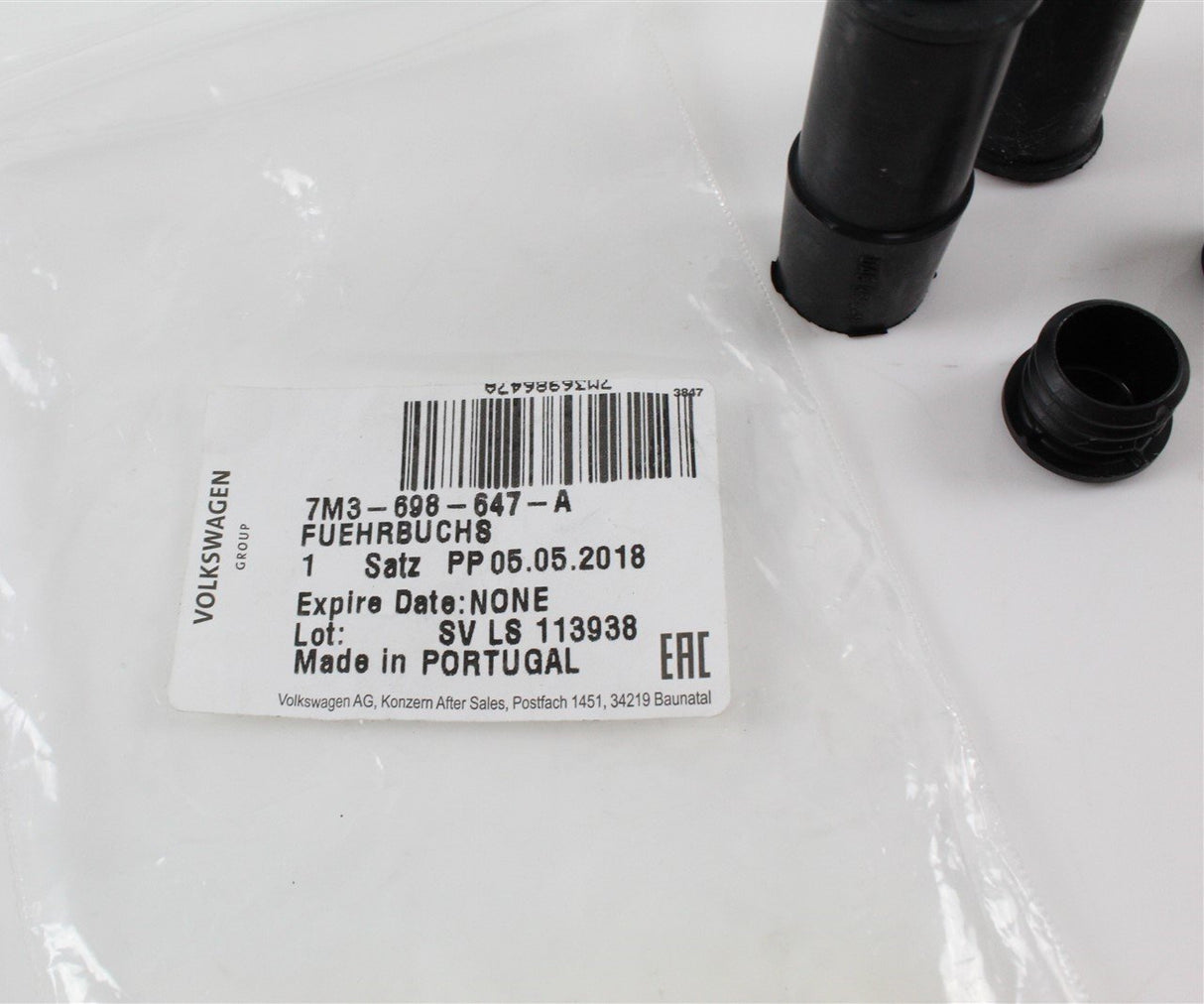 VW Transporter T5 Touareg Sharan caliper guide bush set 7M3698647A