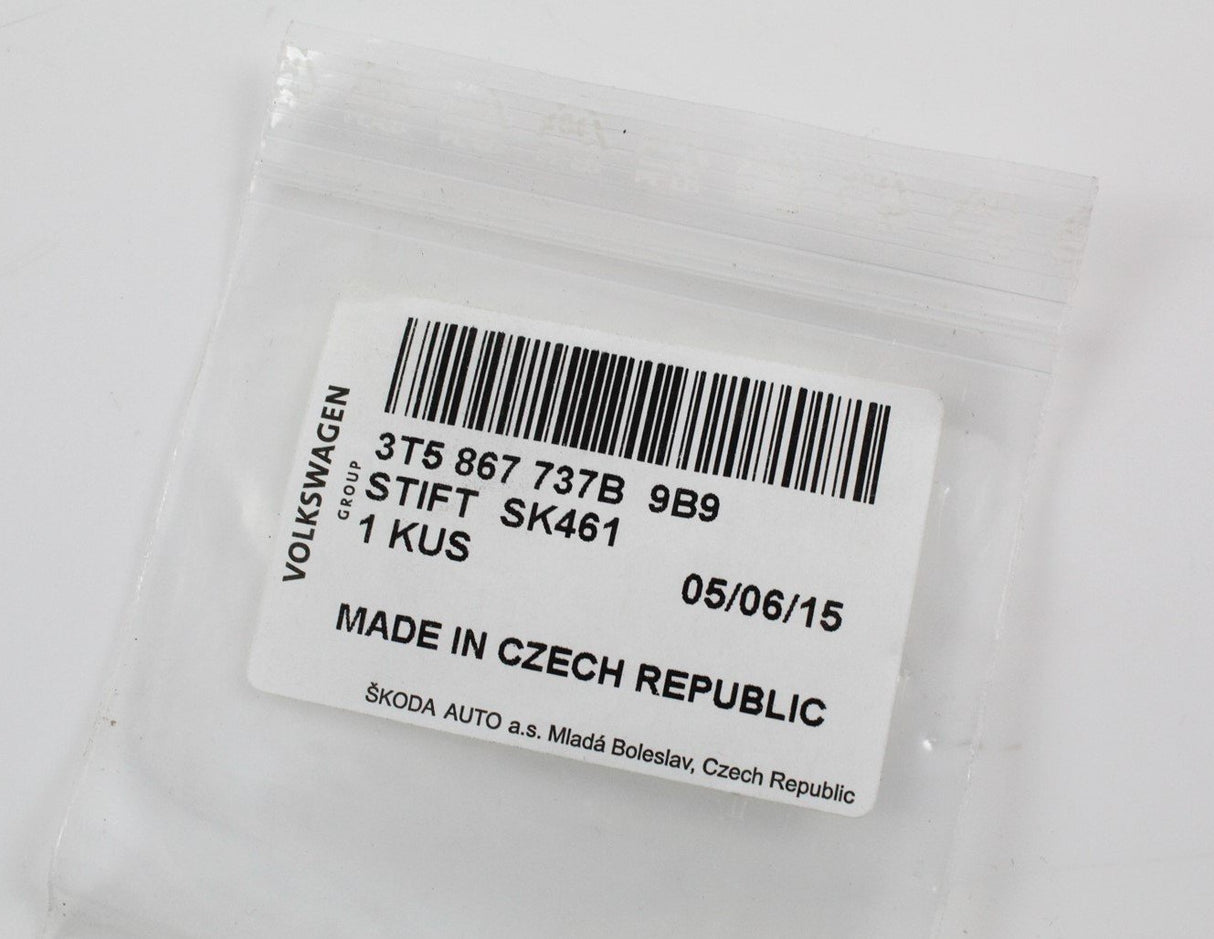 Skoda Superb 3T 08-15 parcel luggage shelf retaining pin 3T5867737B