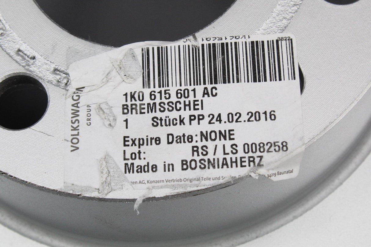 VW Audi Skoda SEAT Golf A3 Leon Octavia 256 rear brake discs 1K0615601AC