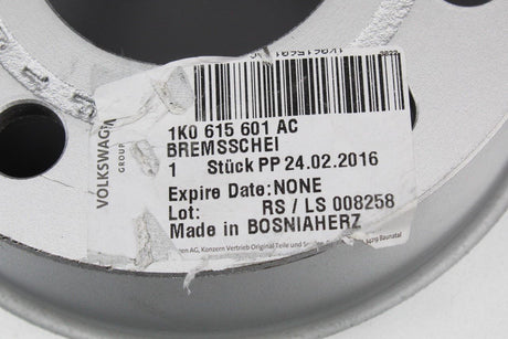 VW Audi Skoda SEAT Golf A3 Leon Octavia 256 rear brake discs 1K0615601AC