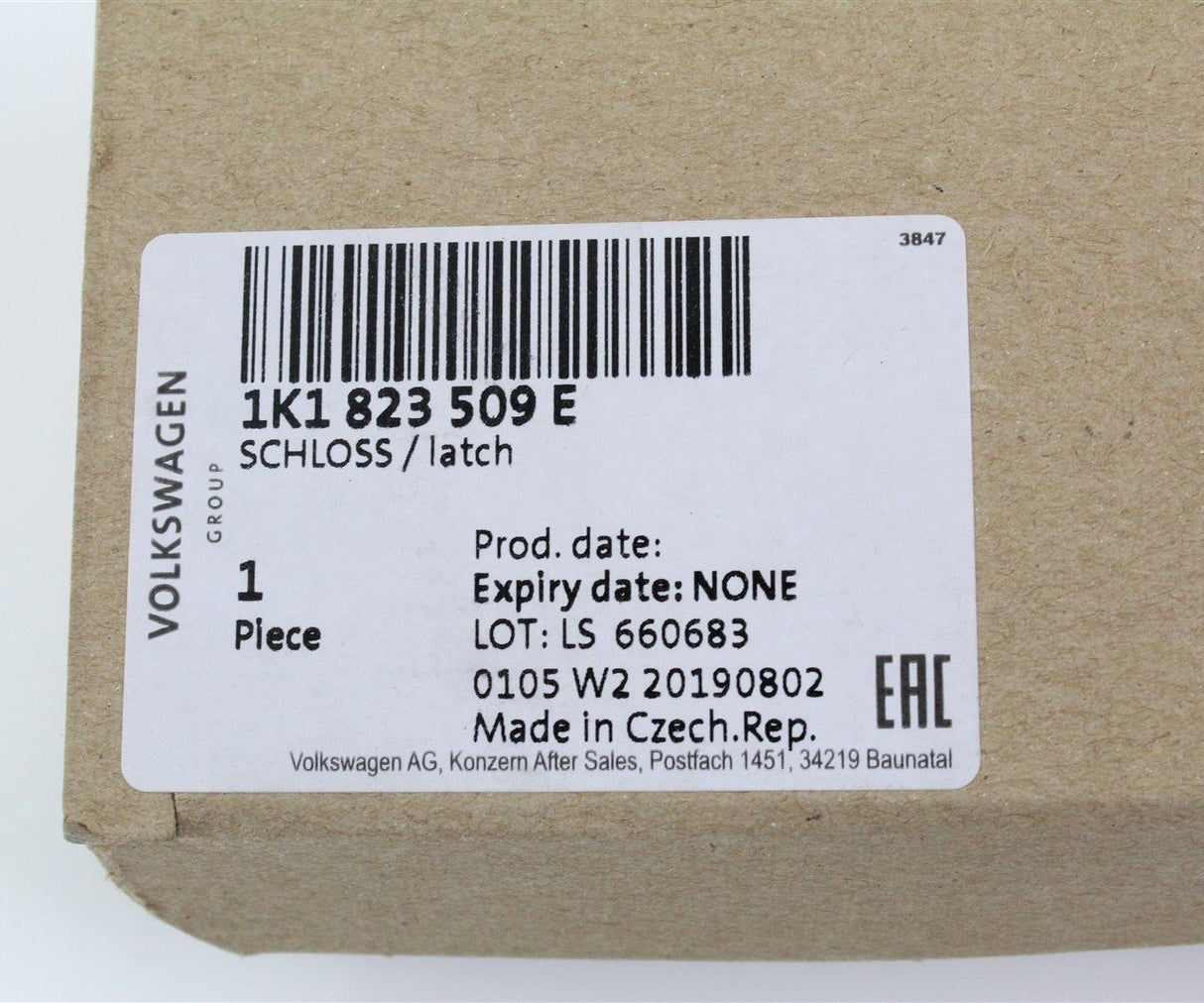 VW Golf MK5 2004-2008 Jetta lower bonnet lock hood catch 1K1823509E